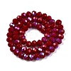 Electroplate Opaque Solid Color Glass Beads Strands EGLA-A044-P8mm-L02-3