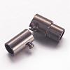 Brass Locking Tube Magnetic Clasps KK-MC078-B-2