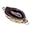 Natural Purple Druzy Geode Agate Links G-O192-06G-3