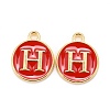 Golden Plated Alloy Enamel Charms X-ENAM-S118-03H-1