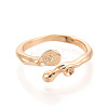 Brass Cuff Ring Settings KK-T076-41G-2