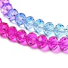 Transparent Painted Glass Beads Strands DGLA-A034-T8mm-A14-3