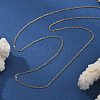 1MM 304 Stainless Steel Cable Chain Necklaces X-NJEW-T016-15G-2