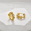 Brass Micro Pave Cubic Zirconia Hoop Earrings FS-WG31E2F-01-1