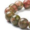 Natural Unakite Beaded Stretch Bracelets BJEW-A117-E-30-3