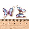 Brass Pave Faceted Glass Connector Charms FIND-Z020-04G-3
