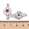 Brass Pave Cubic Zirconia Fold Over Clasps CU-CBAA6E8-13P-3