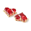 Brass Pave Cubic Zirconia Connector Charms KK-L208-04G-04-2