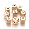 Brass Micro Pave Cubic Zirconia Beads KK-K238-16G-V-1