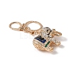 Elephant Zinc Alloy Enamel with Rhinestone Pendant Keychain KEYC-G061-01C-3