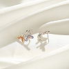 925 Sterling Silver Micro Pave Cubic Zirconia Stud Earrings EJEW-K284-06P-2