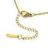 Ion Plating(IP) Rectangle with Initial Letter 304 Stainless Steel Pendant Necklace NJEW-R265-04G-U-4