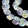 Electroplate Baking Paint Transparent Glass Beads Strands GL-CBA17FF-01L-2