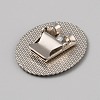 Tibetan Style Zinc Alloy Bolo Tie Slides Clasp Cabochon Settings FIND-WH0260-37G-AS-2