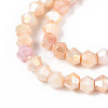 Ombre Effect Dyed Glass Beads Strands GLAA-T025-4mm-09-4