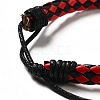 PU Imitation Leather Braided Cord Bracelets for Women BJEW-M290-01F-3