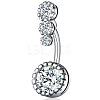 Clear Cubic Zirconia Belly Button Rings WG9960A-03-1