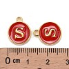 Golden Plated Alloy Enamel Charms ENAM-S118-03S-3