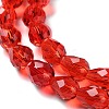 Faceted Teardrop Imitation Austrian Crystal Bead Strands G-M185-8x6mm-06A-2