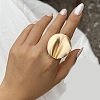 Matte Gold Alloy Adjustable Rings for Women RJEW-K260-07D-1