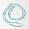 Dyed Natural Freshwater Shell Rondelle Bead Strands X-BSHE-O016-19A-2