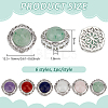 6Pcs 6 Styles Brass Pave Natural Amethyst & Rose Quartz & White Agate & Green Aventurine & Carnelian & Lapis Lazuli Multi-Strand Links KK-BC0015-17A-2