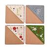 4Pcs Letter Personalized Hand Embroidered Corner Bookmarks JX587F-1