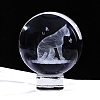 Inner Carving Glass Crystal Ball Diaplay Decoration PW-WGE79FB-04-1