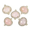 Natural Rose Quartz Faceted Oval Links G-B126-01G-09-1