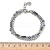 Natural Sodalite & Non-magnetic Synthetic Hematite Beaded Multi-strand BJEW-Z148-05P-01-3