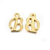 Golden Plated Alloy Letter Pendants LS-X-PALLOY-J718-01G-B-1