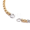 304 Stainless Steel Box Chains Bracelet Making AJEW-JB01113-02-3