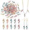 Globleland 100Pcs 5 Colors Alloy Enamel Pendants ENAM-GL0001-01-1