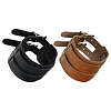 2Pcs 2 Colors Punk Rock Style PU Leather Cord Bracelets BJEW-GO0001-14-1
