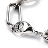 Tarnish Resistant 304 Stainless Steel Oval Link Chain Bracelets BJEW-I293-03P-3