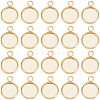 Beebeecraft 40Pcs 304 Stainless Steel Pendant Cabochon Settings STAS-BBC0006-24A-G-1