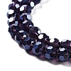 Electroplate Transparent Glass Beads Strands EGLA-A035-T6mm-A15-3