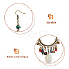 1 Pair Natural Shell & Synthetic Turquoise Chandelier Earrings EJEW-FI0001-84-3