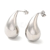 Rack Plating Brass Twist Teardrop Stud Earrings for Women X-EJEW-K247-02P-1