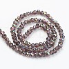 Electroplate Transparent Glass Beads Strands EGLA-A034-T8mm-R03-2