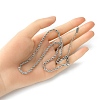 304 Stainless Steel Rope Chain Necklace for Men Women NJEW-YW0001-19-4