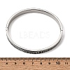 304 Stainless Steel Black Enamel Animal Skin Print Hinged Cuff Bangles for Women SA-CBAC920-02P-5