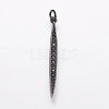 Brass Micro Pave Cubic Zirconia Pendants ZIRC-E143-70B-1