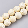 Electroplate Shell Pearl Beads Strands SHEL-T005-10-M-2