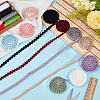 20 Yards 10 Colors Nylon Pleated Elastic Mesh Lace Ribbon OCOR-BC0009-33-4
