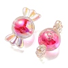 UV Plating Rainbow Iridescent Acrylic Beads PACR-E001-01E-2