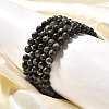 Natural Larvikite Beads Stretch Bracelets BJEW-F380-01-A14-3