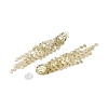 Brass Pendants Stud Earrings EJEW-B046-12G-2