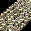 Electroplate Transparent Glass Beads Strands EGLA-A034-T2mm-T16-2