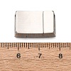 5 Sets 304 Stainless Steel Rectangle Magnetic Clasps with Glue-in Ends STAS-UN0046-84-2